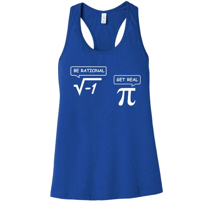 Get Real Be Rational Funny Math Jokes Gift Women's Racerback Tank