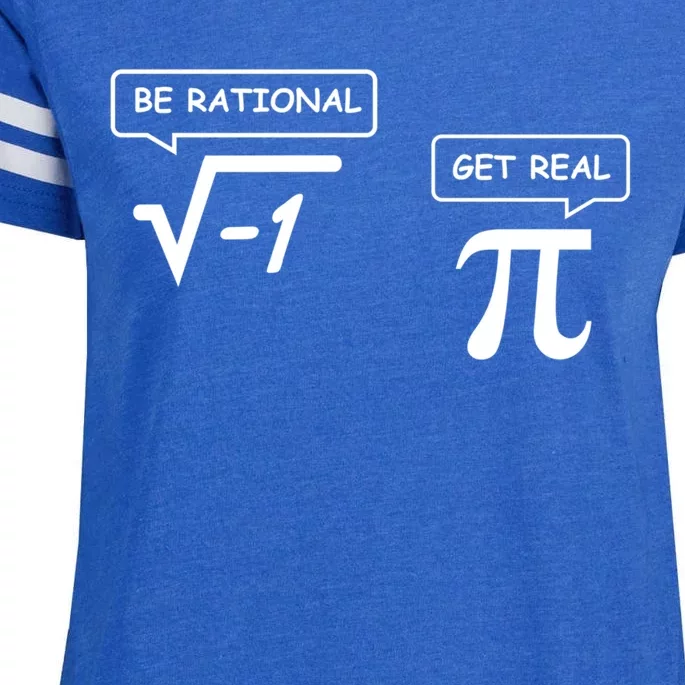 Get Real Be Rational Funny Math Jokes Gift Enza Ladies Jersey Football T-Shirt