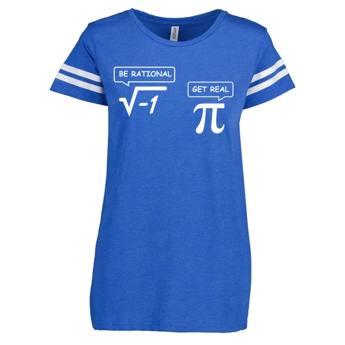 Get Real Be Rational Funny Math Jokes Gift Enza Ladies Jersey Football T-Shirt