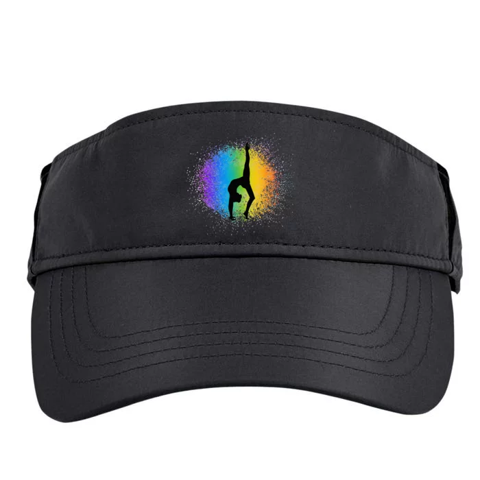 Gymnastics Rainbow Colors Acrobatic Acro Gymnast Adult Drive Performance Visor