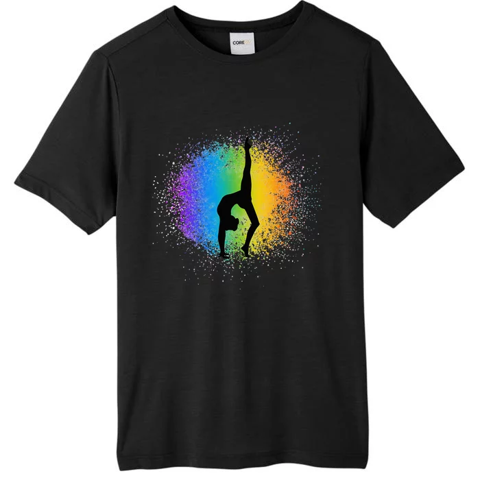 Gymnastics Rainbow Colors Acrobatic Acro Gymnast ChromaSoft Performance T-Shirt