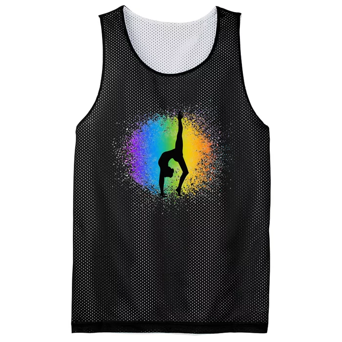 Gymnastics Rainbow Colors Acrobatic Acro Gymnast Mesh Reversible Basketball Jersey Tank