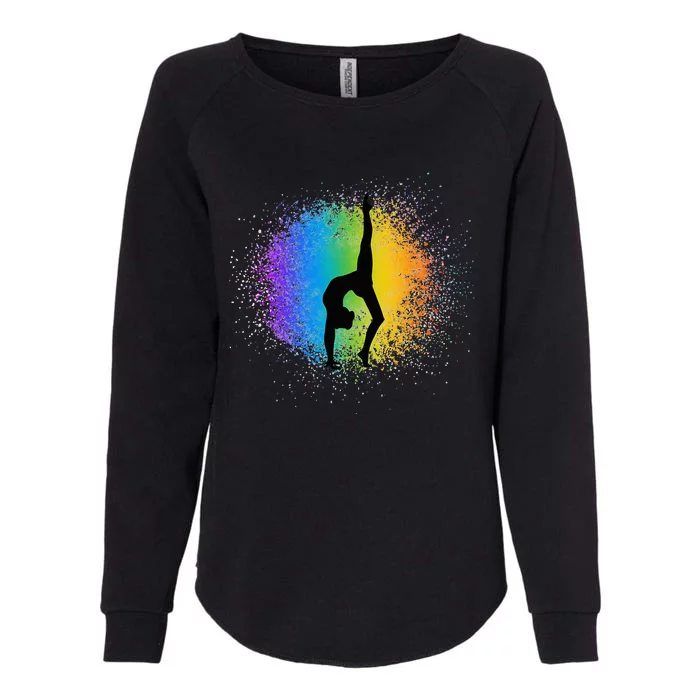 Gymnastics Rainbow Colors Acrobatic Acro Gymnast Womens California Wash Sweatshirt