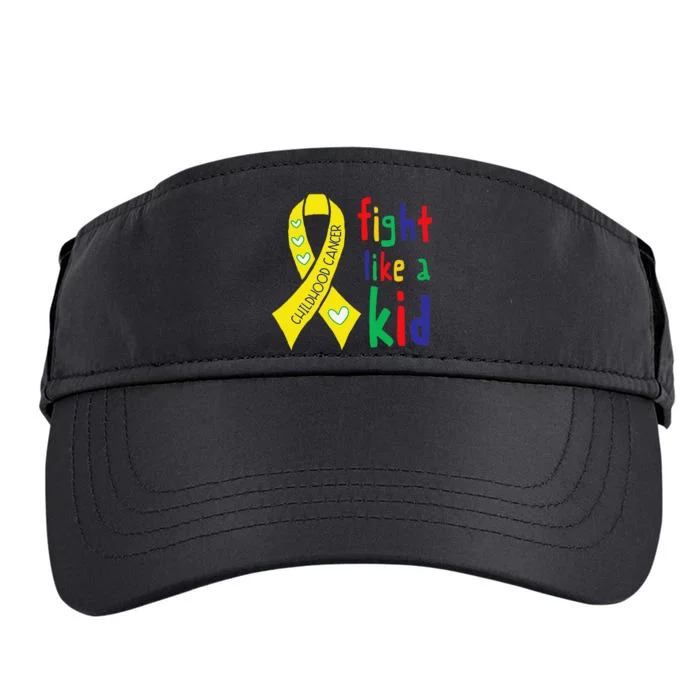 Golden Ribbon Childhood Cancer Awareness Month Support Gift Adult Drive Performance Visor