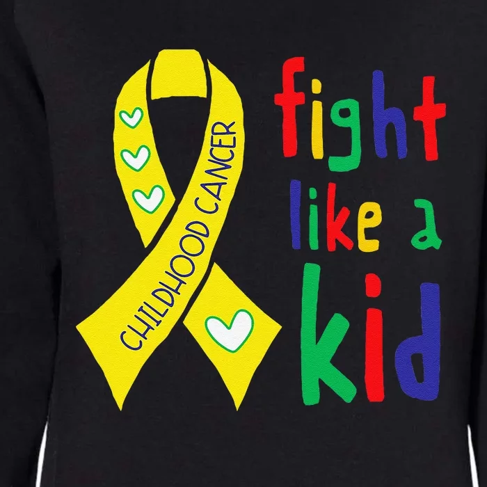 Golden Ribbon Childhood Cancer Awareness Month Support Gift Womens California Wash Sweatshirt