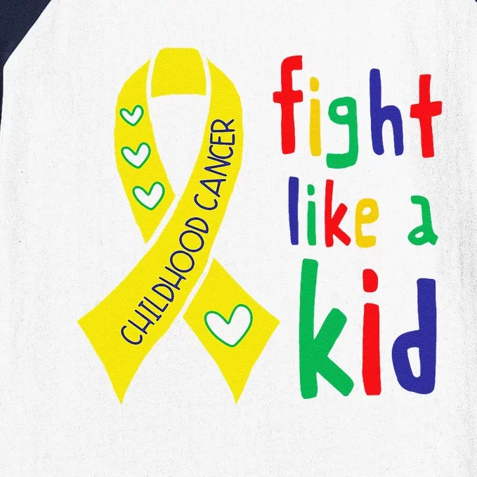 Golden Ribbon Childhood Cancer Awareness Month Support Gift Baseball Sleeve Shirt