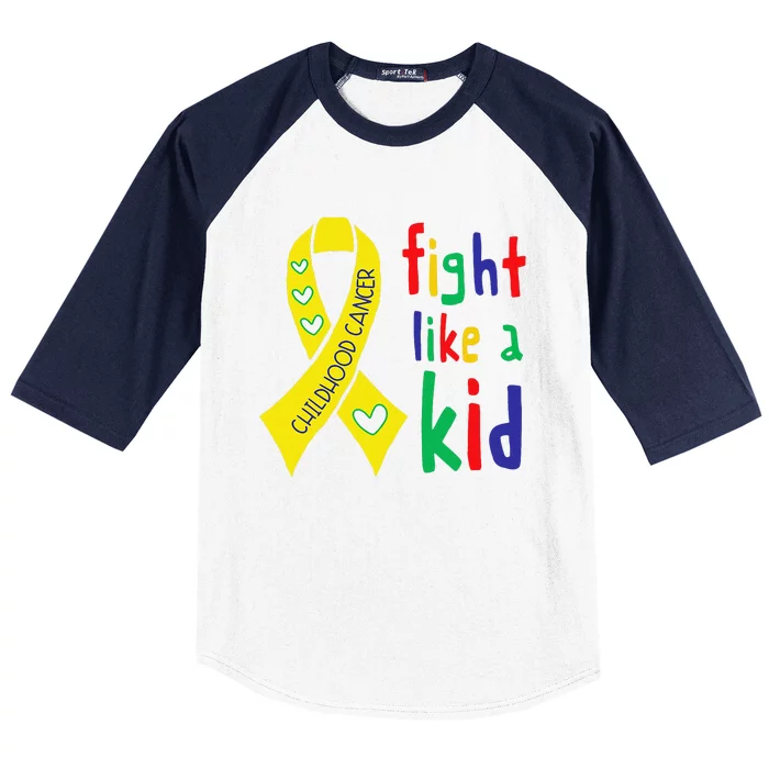 Golden Ribbon Childhood Cancer Awareness Month Support Gift Baseball Sleeve Shirt