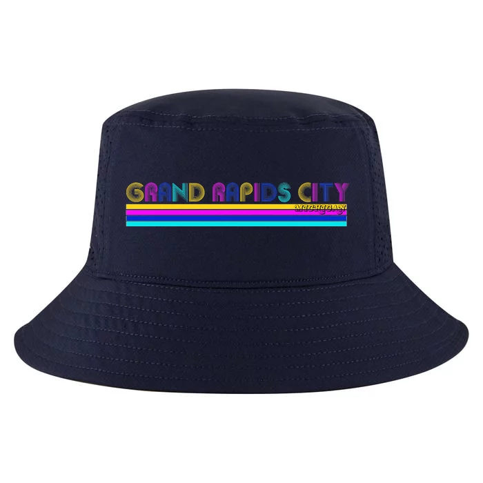 Grand Rapids City Michigan Retro Logo Cool Comfort Performance Bucket Hat