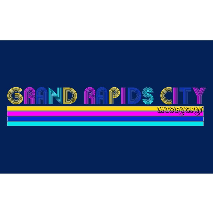 Grand Rapids City Michigan Retro Logo Bumper Sticker