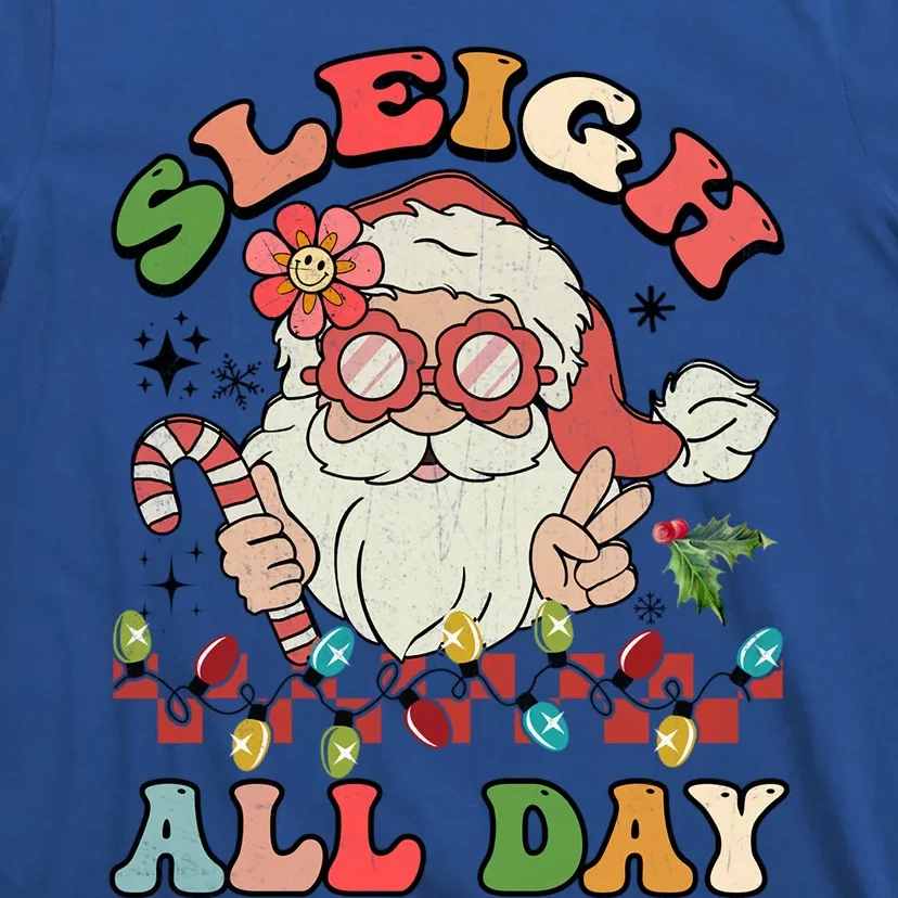 Groovy Retro Christmas Sleigh All Day Cute Santa Sleigh Xmas Meaningful Gift T-Shirt