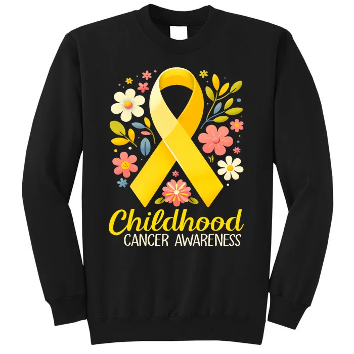 Gold Ribbon Childhood Cancer Awareness Tall Sweatshirt