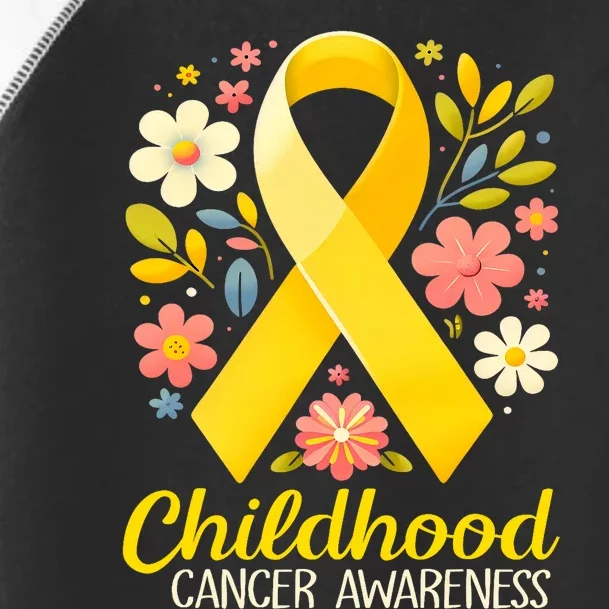 Gold Ribbon Childhood Cancer Awareness Toddler Fine Jersey T-Shirt