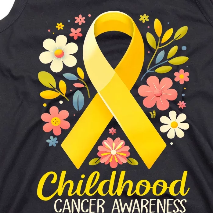 Gold Ribbon Childhood Cancer Awareness Tank Top