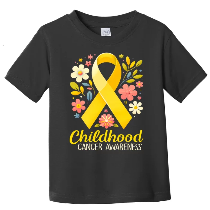 Gold Ribbon Childhood Cancer Awareness Toddler T-Shirt