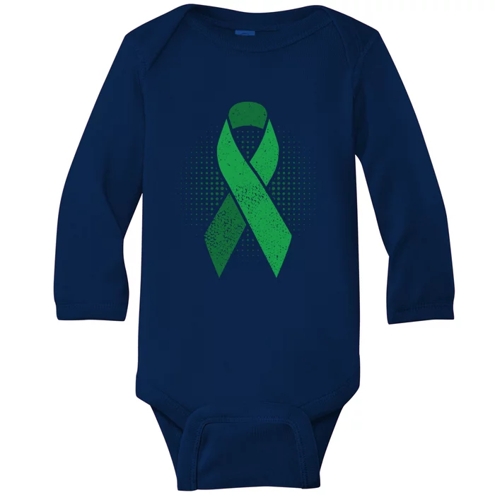 Green Ribbon Cool Gift Cerebral Palsy Awareness Funny Gift Baby Long Sleeve Bodysuit