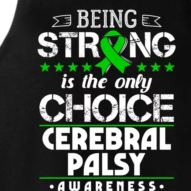 Green Ribbon Cool Gift Cerebral Palsy Awareness Cool Gift Ladies Tri-Blend Wicking Tank