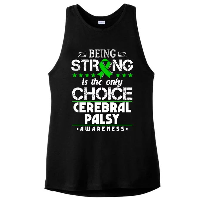 Green Ribbon Cool Gift Cerebral Palsy Awareness Cool Gift Ladies Tri-Blend Wicking Tank