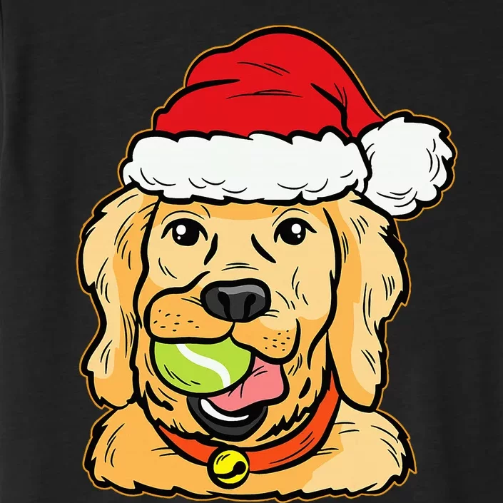 Golden Retriever Christmas Pajama with Tennis Ball Design ChromaSoft Performance T-Shirt