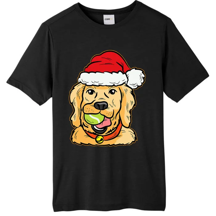 Golden Retriever Christmas Pajama with Tennis Ball Design ChromaSoft Performance T-Shirt