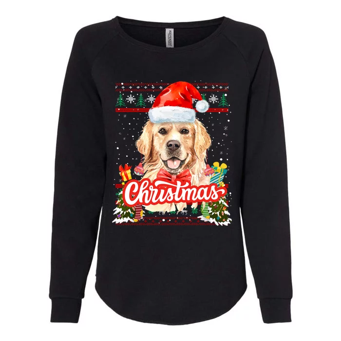 Golden Retriever Christmas Jumper Costume Idea Gift Womens California Wash Sweatshirt