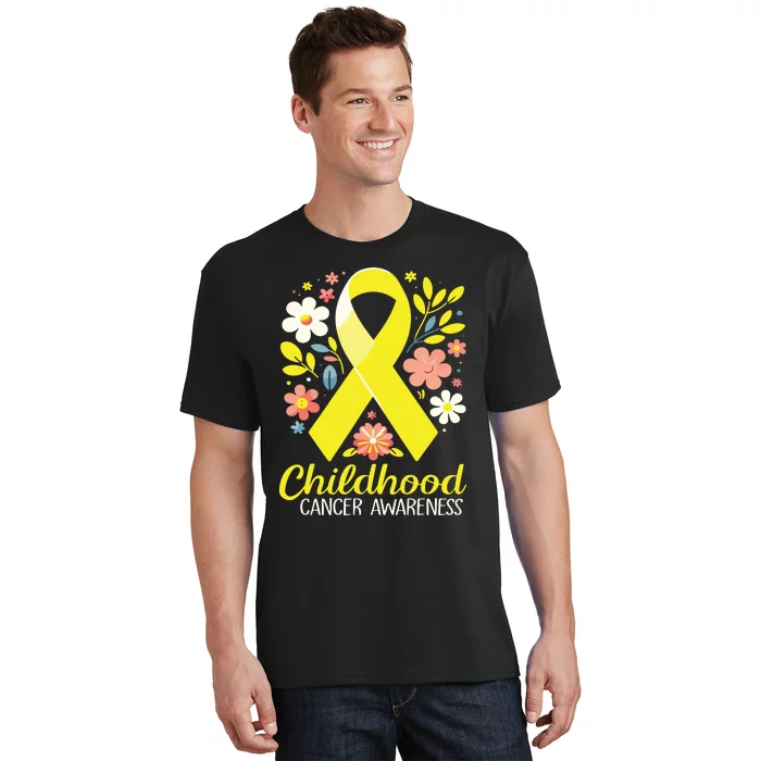 Gold Ribbon Childhood Cancer Awareness Girl T-Shirt