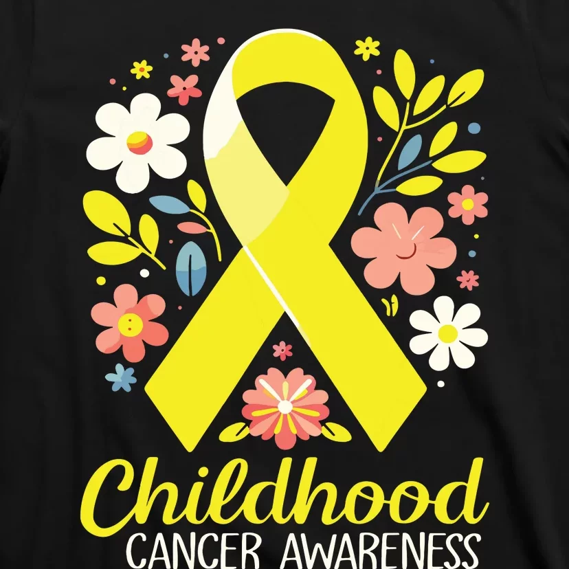 Gold Ribbon Childhood Cancer Awareness Girl T-Shirt