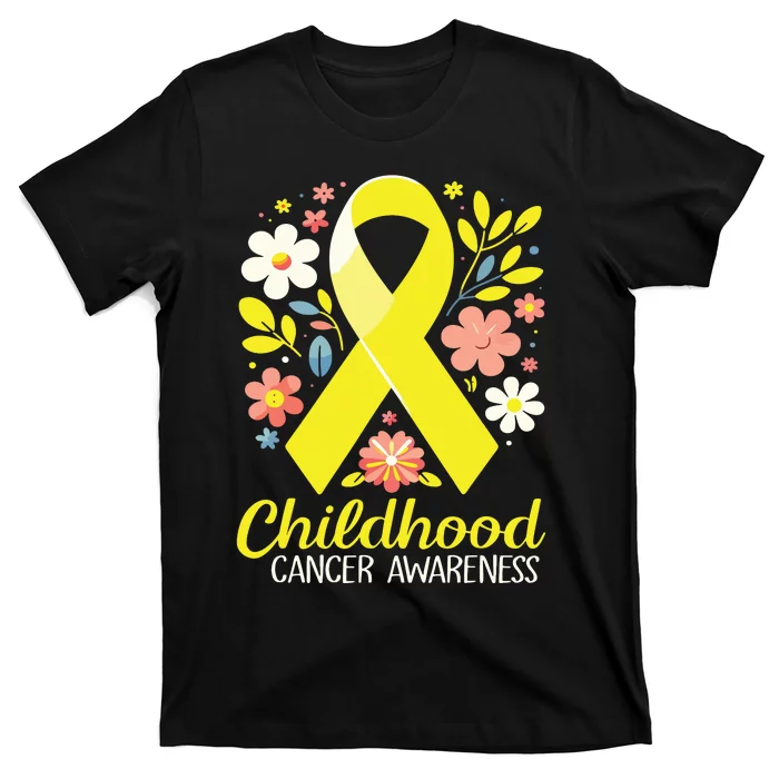 Gold Ribbon Childhood Cancer Awareness Girl T-Shirt