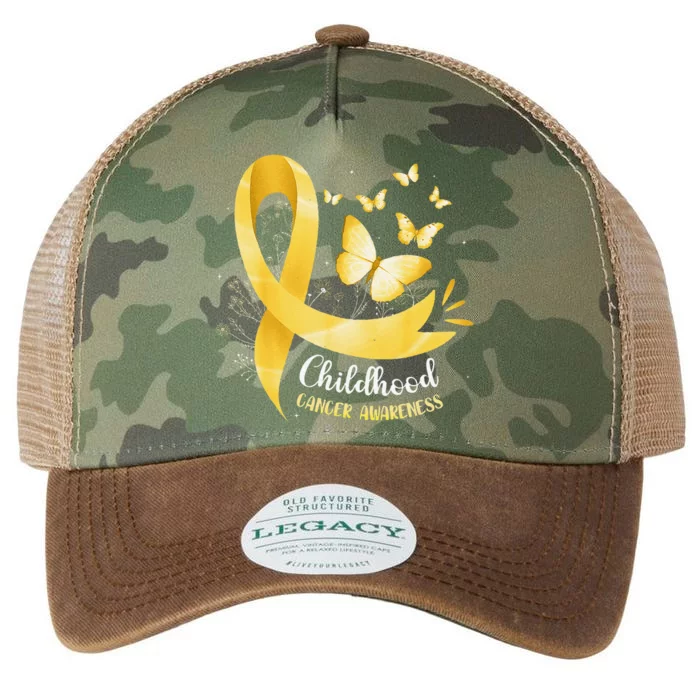 Gold Ribbon Childhood Cancer Awareness Gift Legacy Tie Dye Trucker Hat