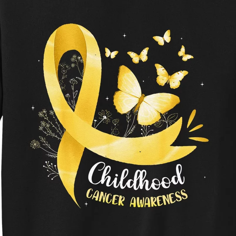 Gold Ribbon Childhood Cancer Awareness Gift Tall Sweatshirt