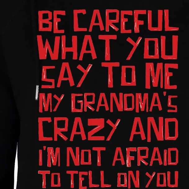 Grandma R Coffeehouse Network Crazy Family Watch Your Womens Funnel Neck Pullover Hood