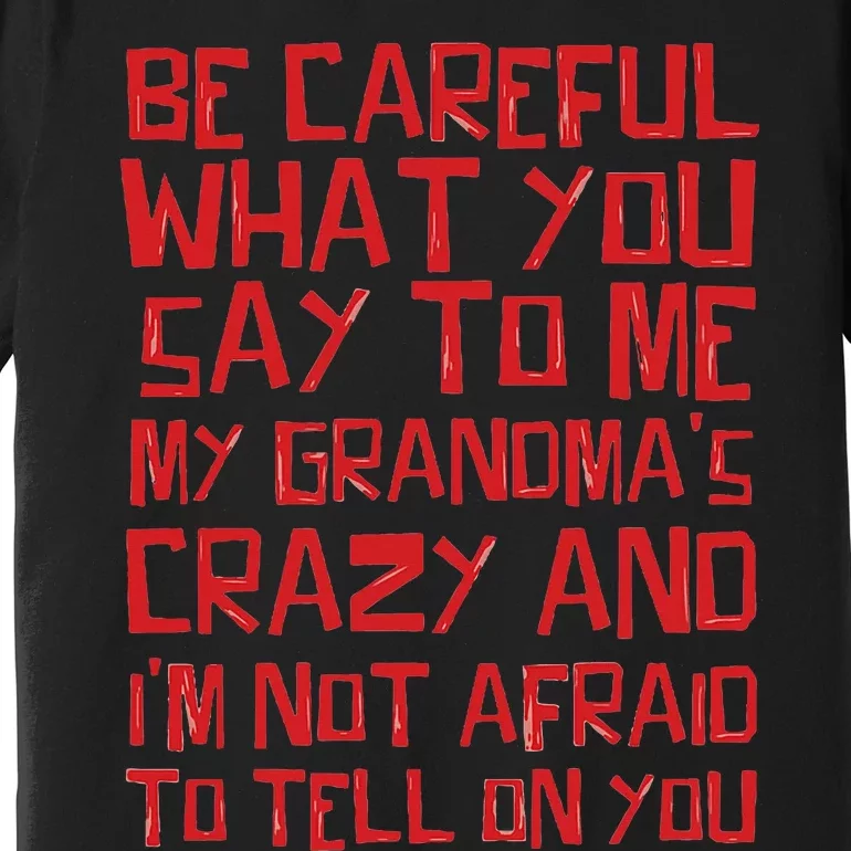 Grandma R Coffeehouse Network Crazy Family Watch Your Premium T-Shirt