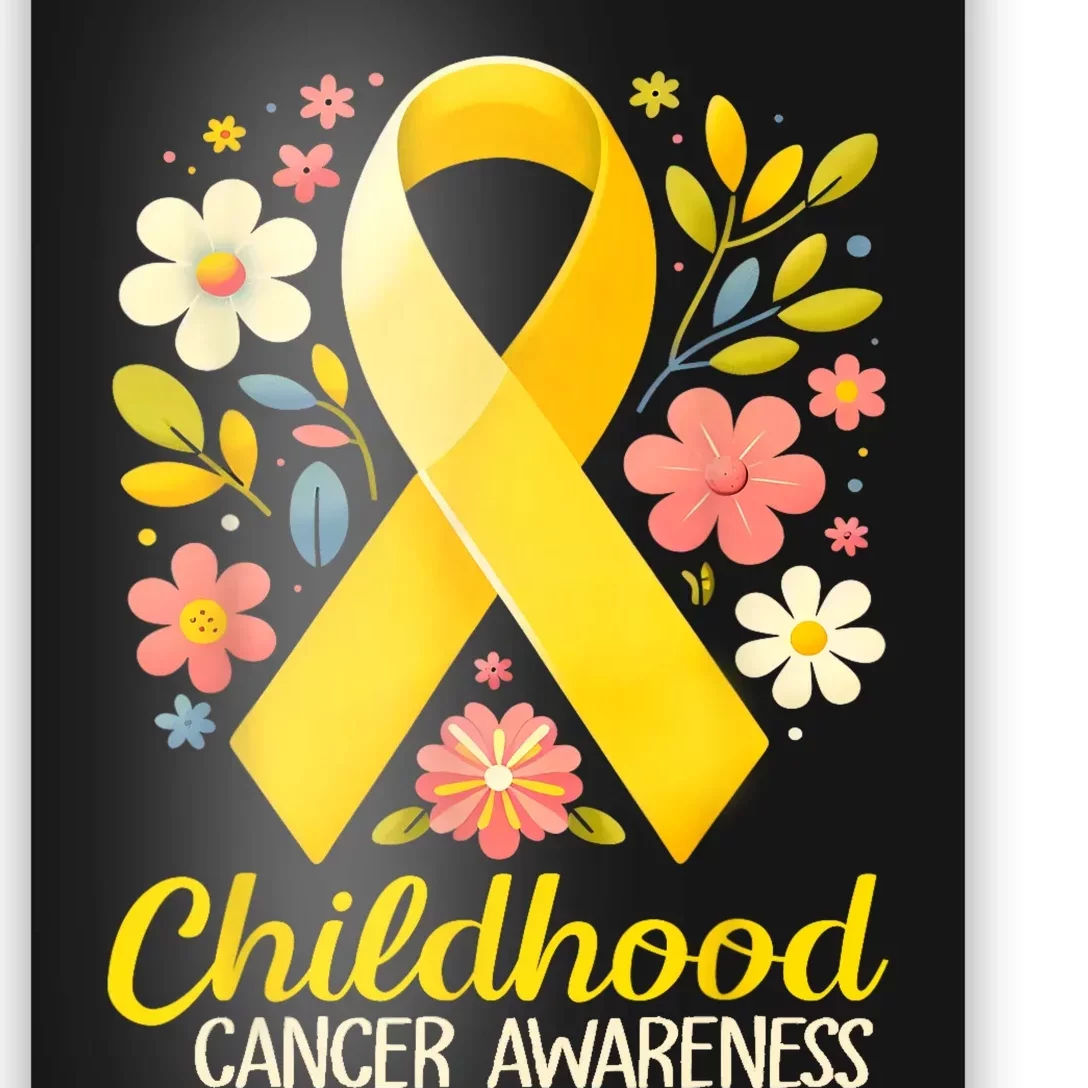 Gold Ribbon Childhood Cancer Awareness Poster