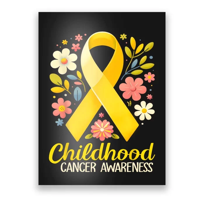 Gold Ribbon Childhood Cancer Awareness Poster