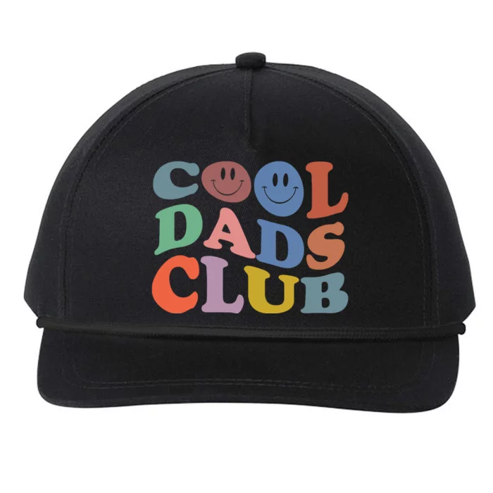 Groovy Retro Cool Dads Club Smile Face Father's Day Snapback Five-Panel Rope Hat