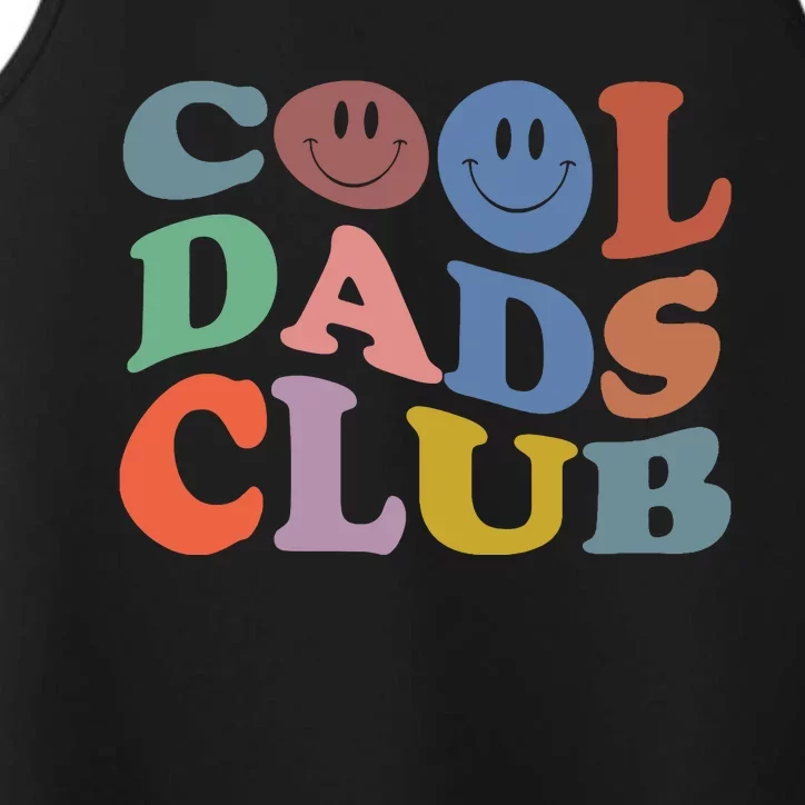 Groovy Retro Cool Dads Club Smile Face Father's Day Performance Tank