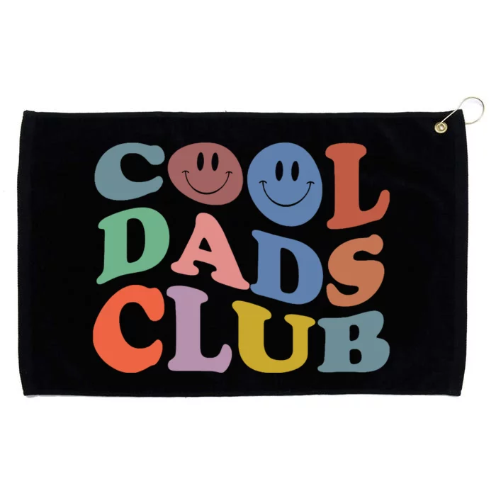 Groovy Retro Cool Dads Club Smile Face Father's Day Grommeted Golf Towel