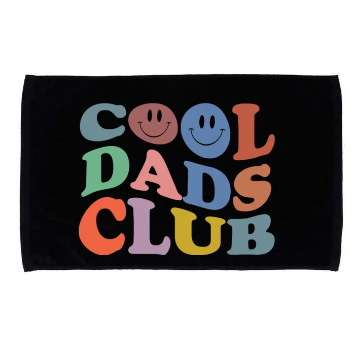 Groovy Retro Cool Dads Club Smile Face Father's Day Microfiber Hand Towel