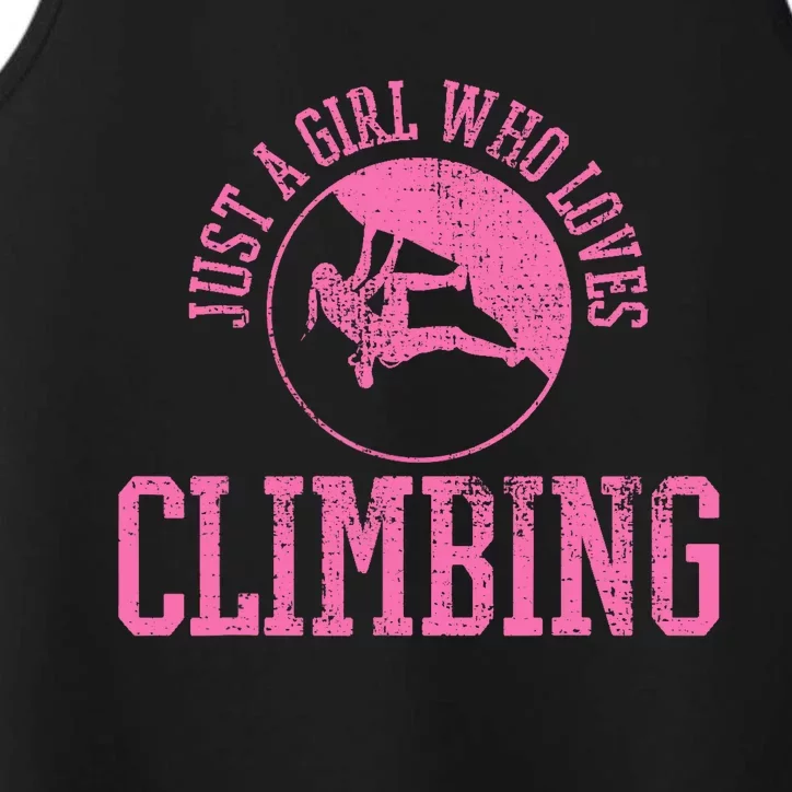 Girl Rock Climbing Bouldering Climber Performance Tank