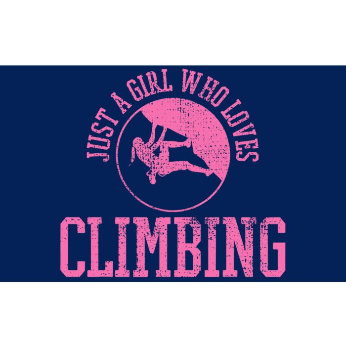 Girl Rock Climbing Bouldering Climber Bumper Sticker