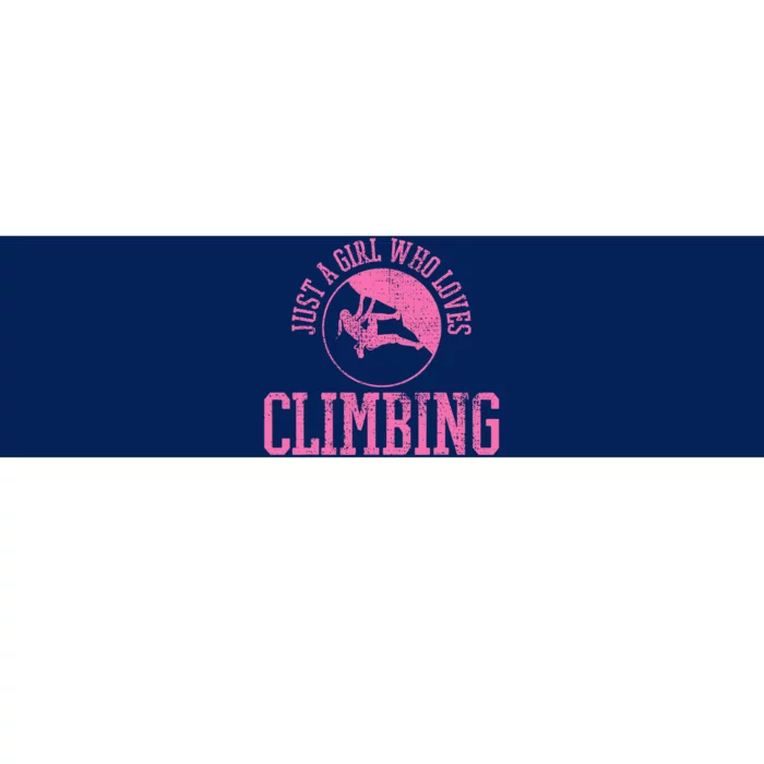 Girl Rock Climbing Bouldering Climber Bumper Sticker