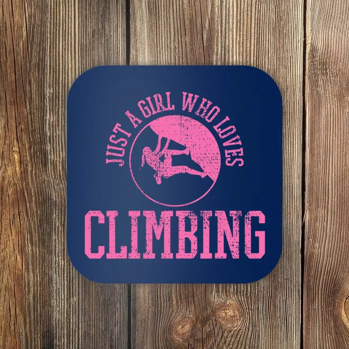 Girl Rock Climbing Bouldering Climber Coaster