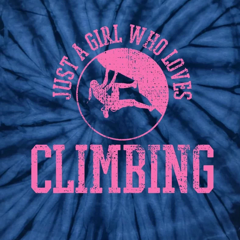 Girl Rock Climbing Bouldering Climber Tie-Dye T-Shirt