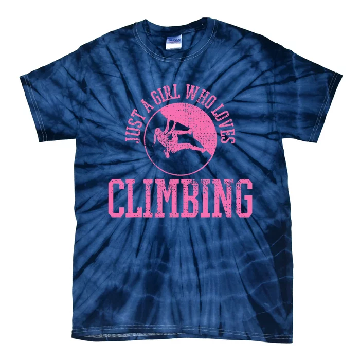 Girl Rock Climbing Bouldering Climber Tie-Dye T-Shirt