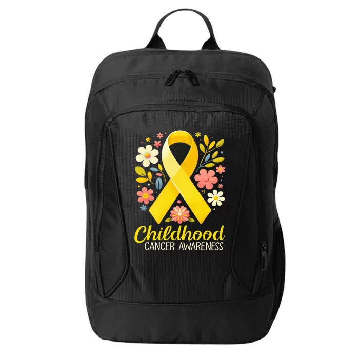 Gold Ribbon Childhood Cancer Awareness City Backpack