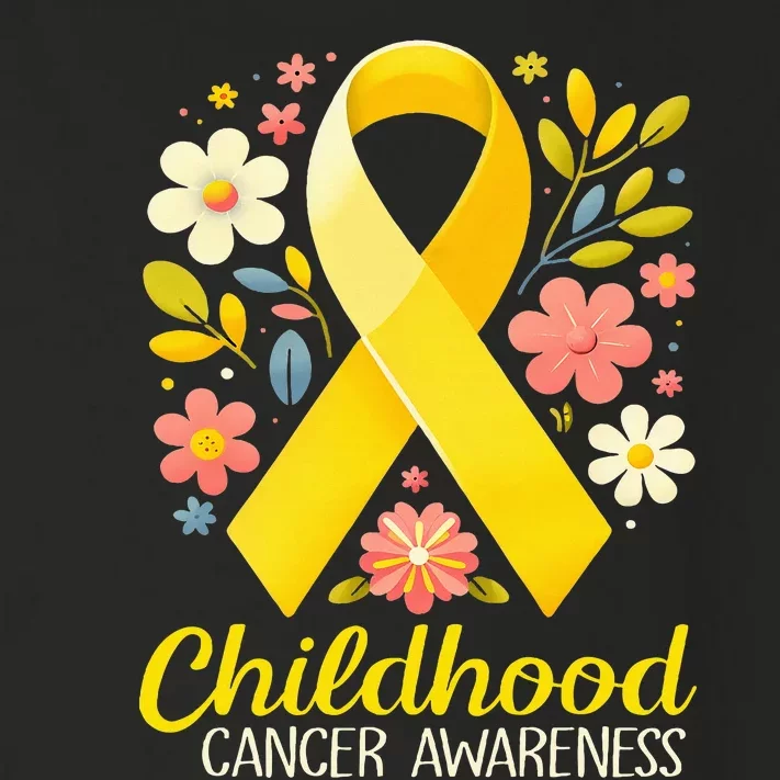 Gold Ribbon Childhood Cancer Awareness Toddler Long Sleeve Shirt