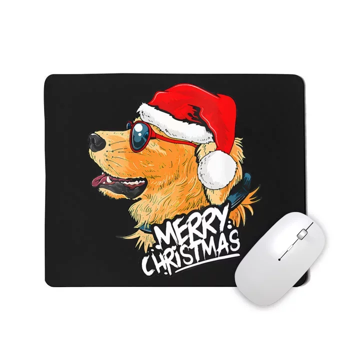 Golden Retriever Christmas Sweater Santa Xmas Dog Mousepad