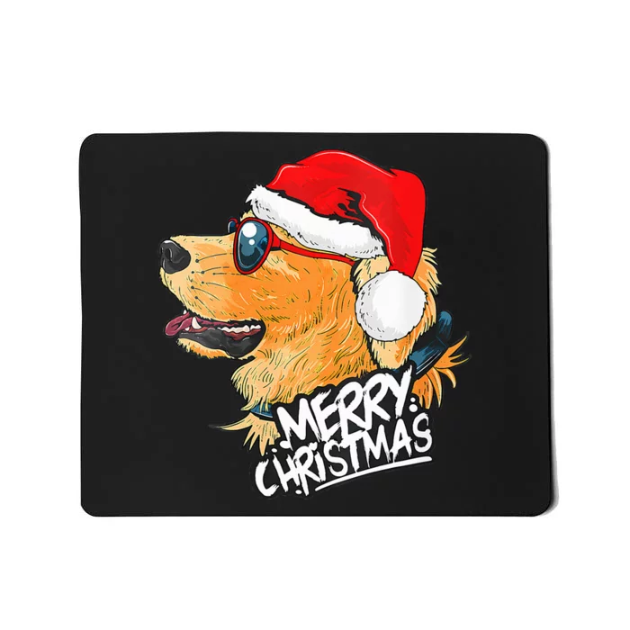 Golden Retriever Christmas Sweater Santa Xmas Dog Mousepad