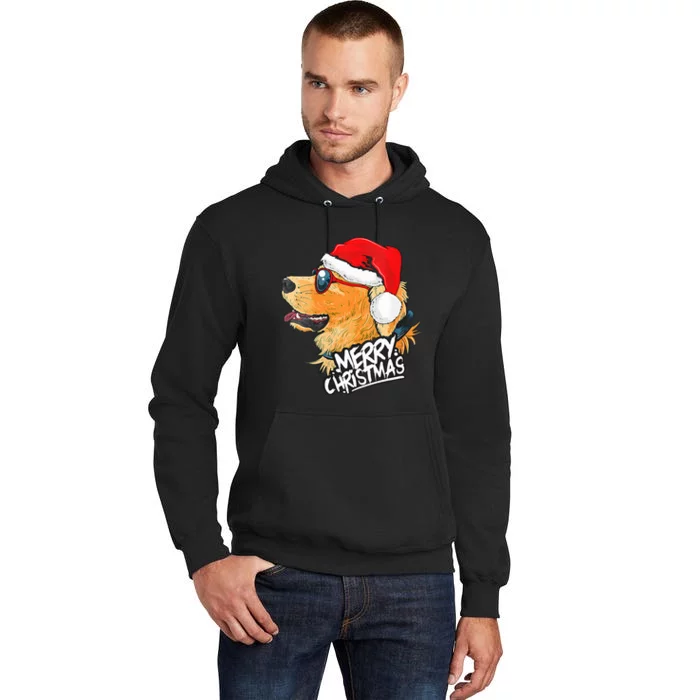 Golden Retriever Christmas Sweater Santa Xmas Dog Tall Hoodie