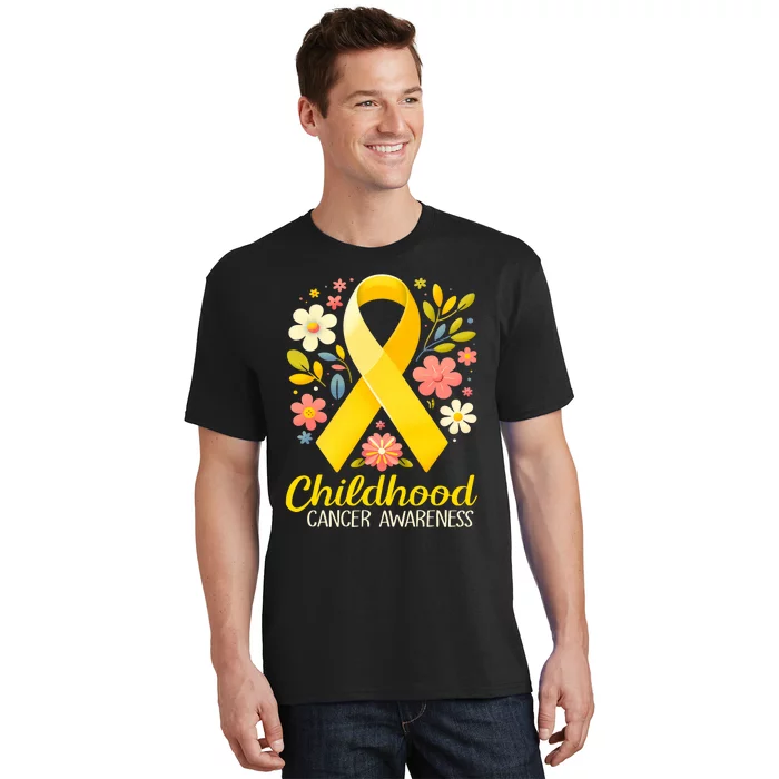 Gold Ribbon Childhood Cancer Awareness T-Shirt