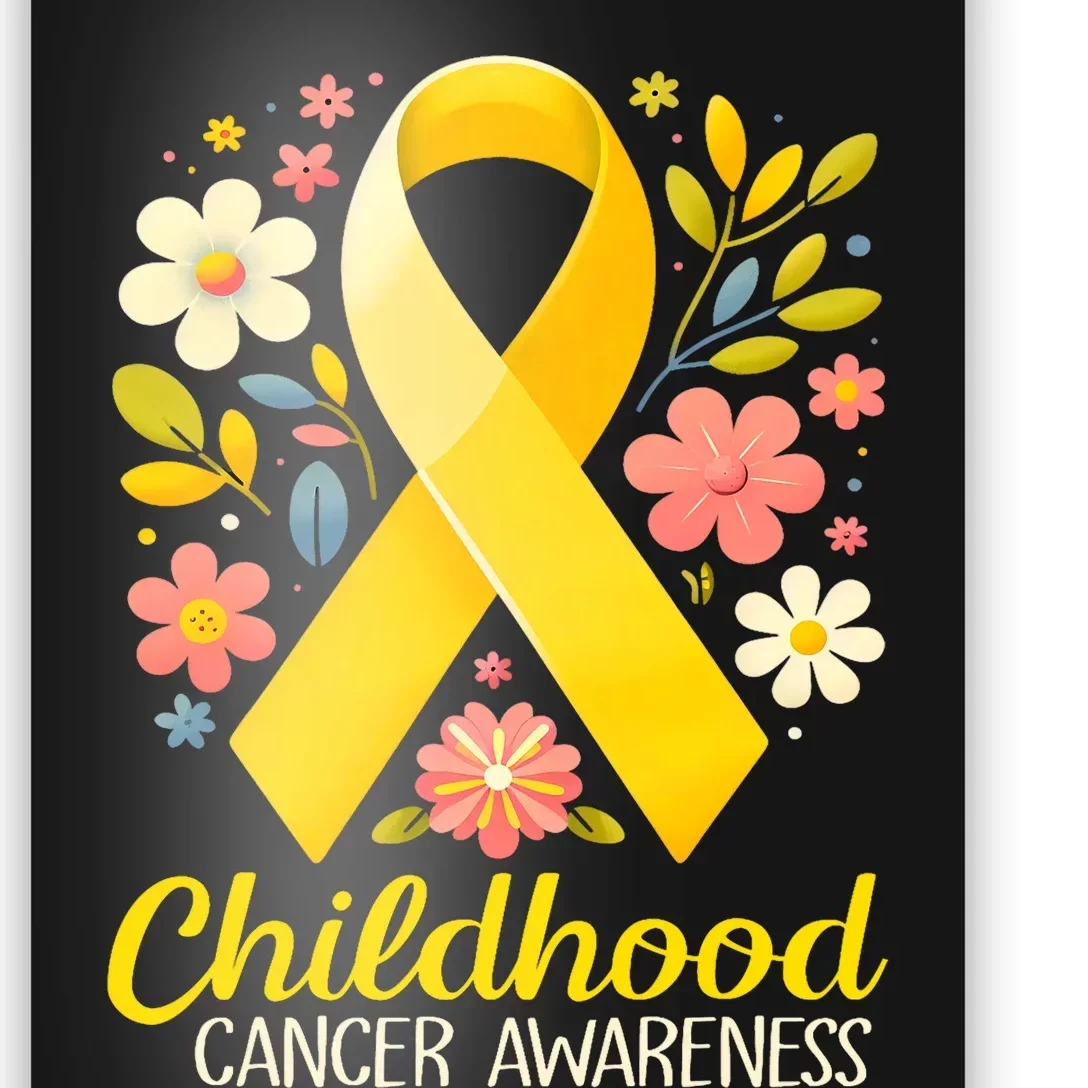 Gold Ribbon Childhood Cancer Awareness Poster